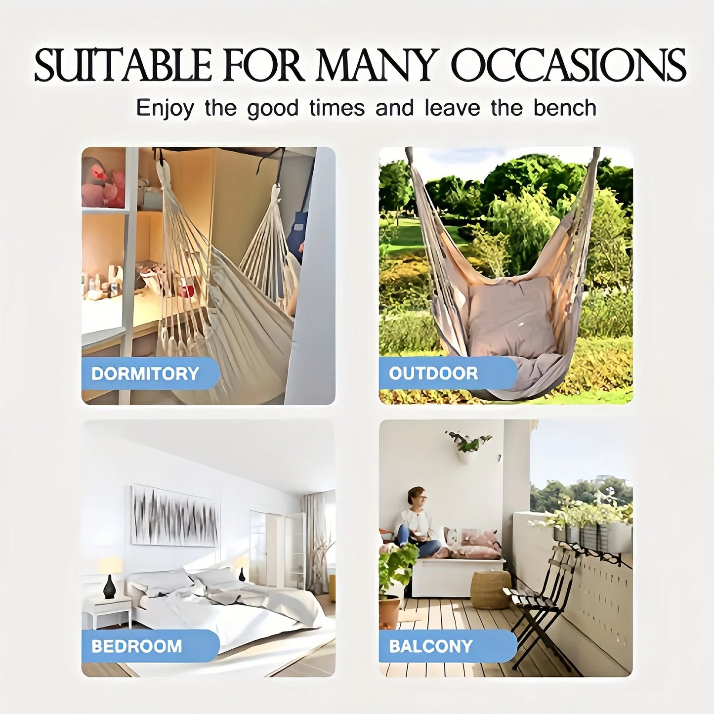 1pc Leisure Fabric Hammock Chair Outdoor