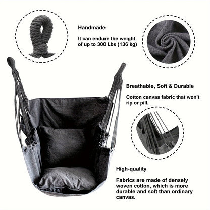 1pc Leisure Fabric Hammock Chair Outdoor